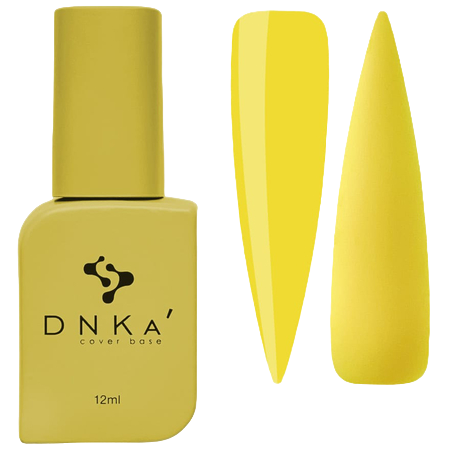 DNKa Cover Base 0021 Sunny Yellow 12ml premium camouflage base for perfect nails