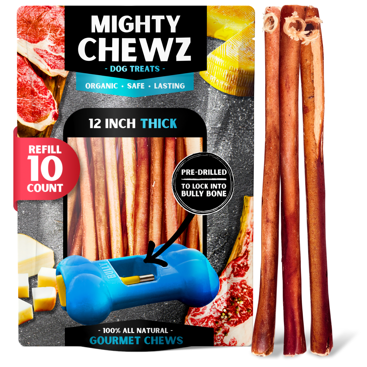 12" Thick Bully Sticks - Refill Pack - Image 7