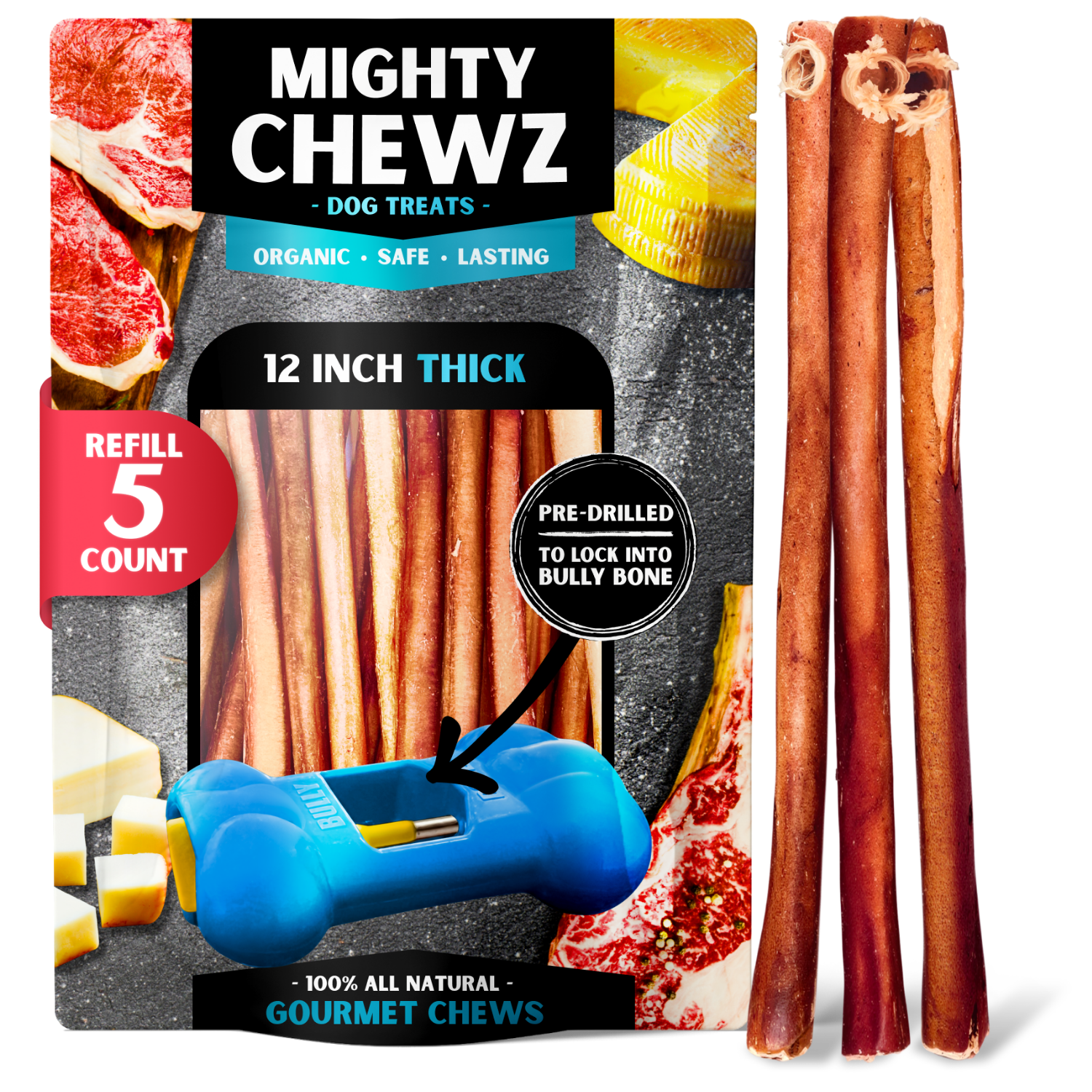 12" Thick Bully Sticks - Refill Pack - Image 6