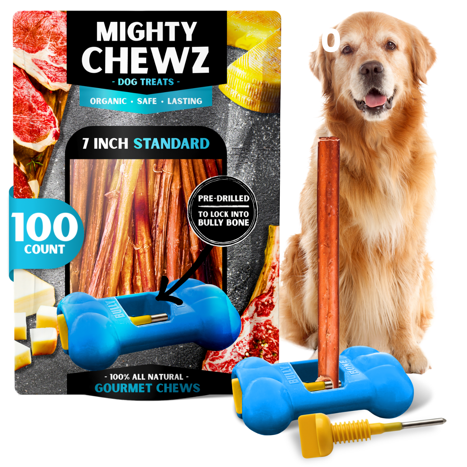 7" Standard Bully Sticks - Bully Bone Included - Image 9