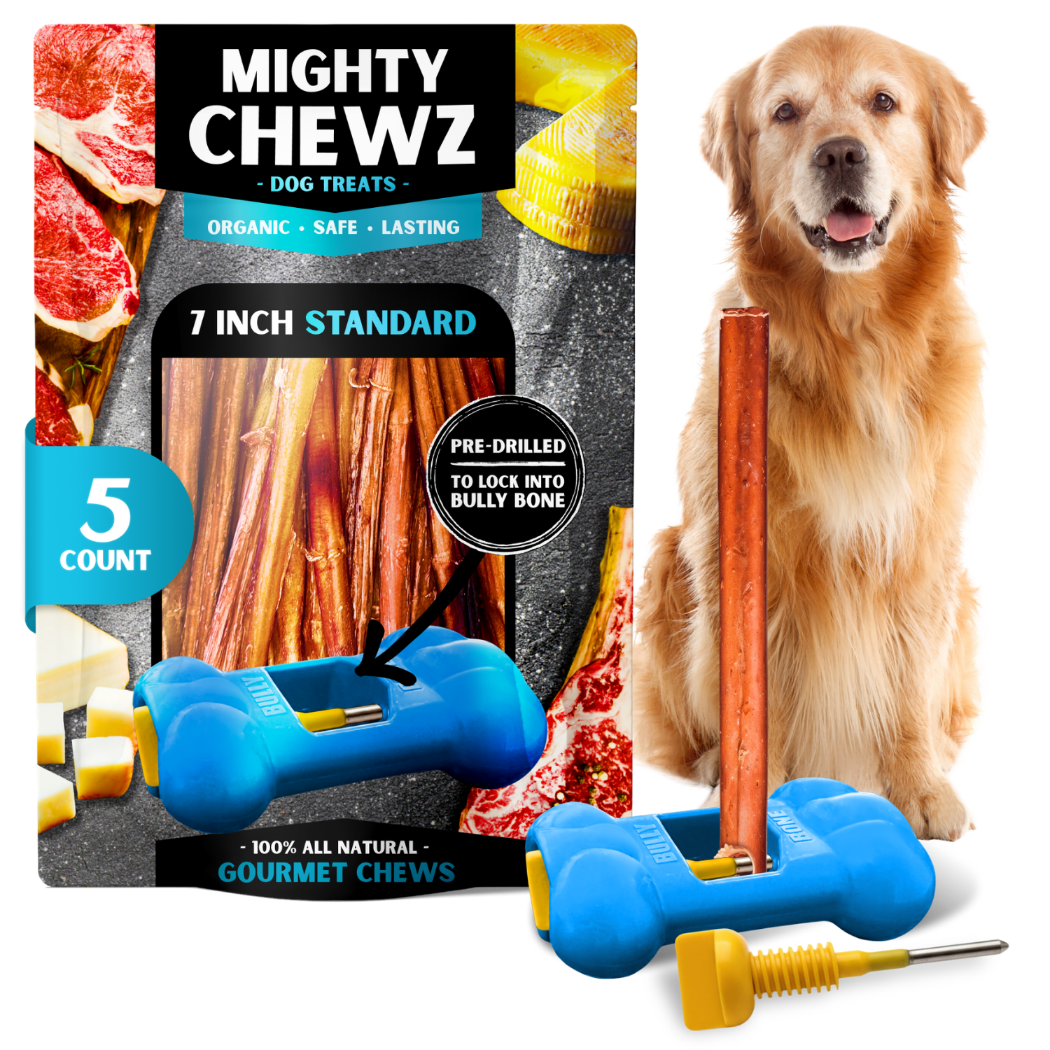 7" Standard Bully Sticks - Bully Bone Included - Image 6