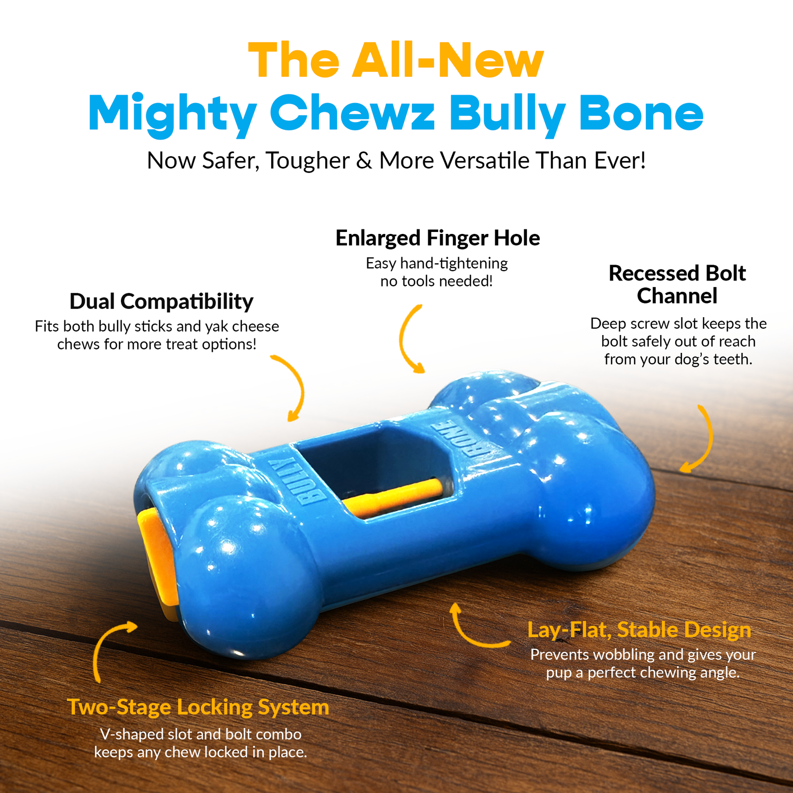 4 Pack Large Yak Cheese - Bully Bone Pro Included - Image 5