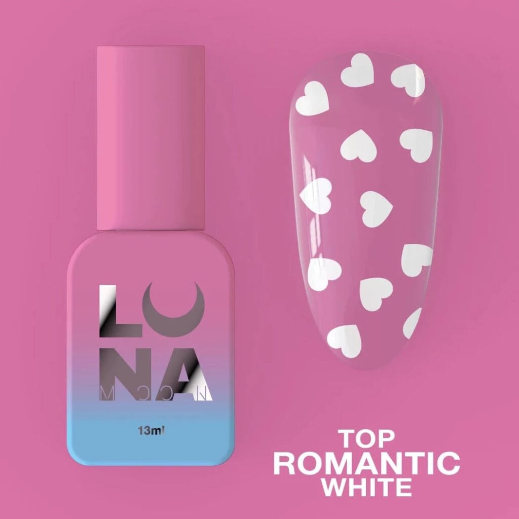 LUNA Top Romantic White No-Wipe Gel Top Coat