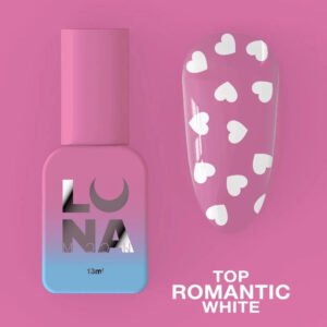 LUNA Top Romantic White No-Wipe Gel Top Coat